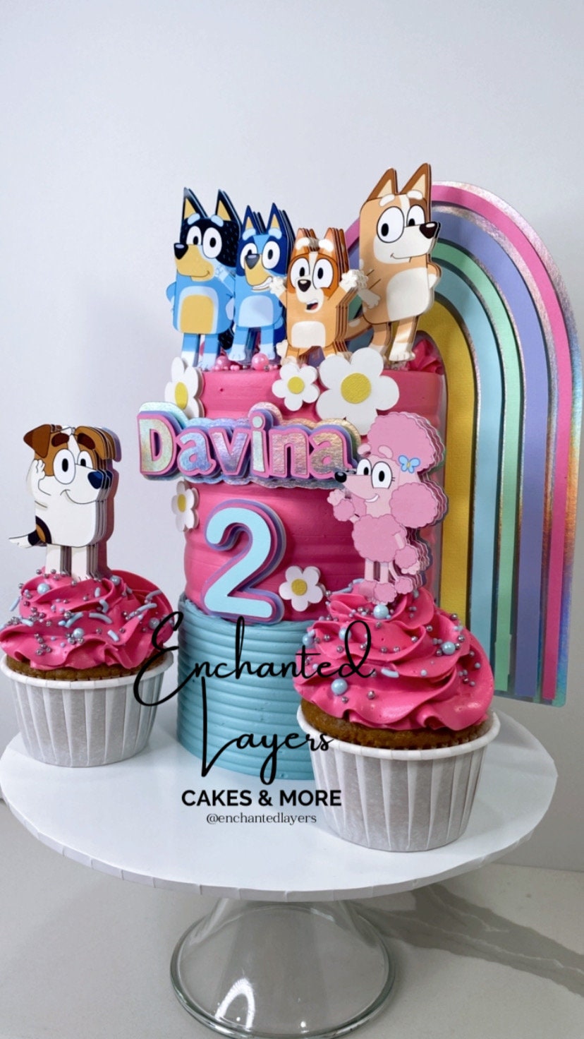 Bluey Cake Topper Set