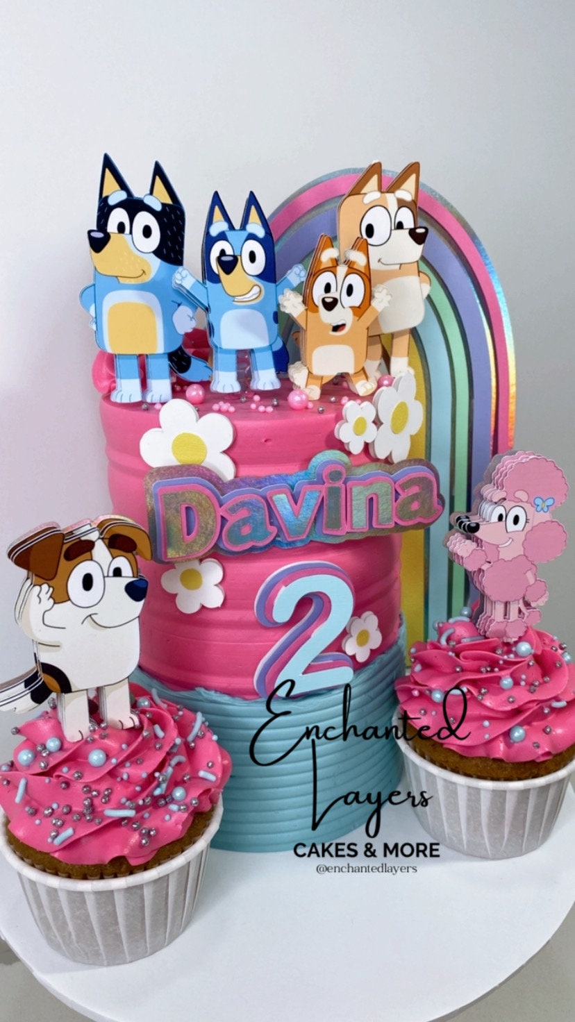 Bluey Cake Topper Set