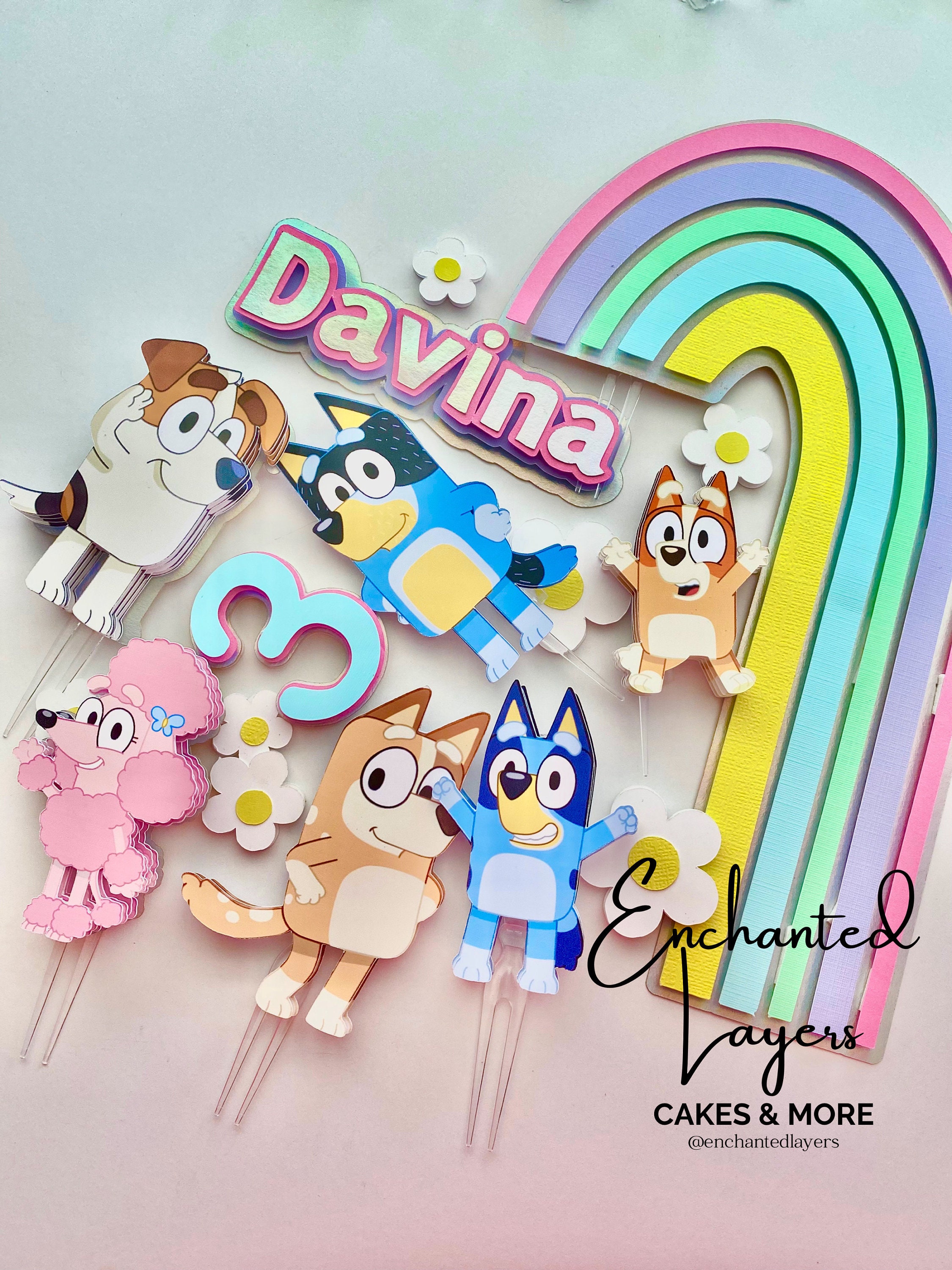 Bluey Cake Topper Set