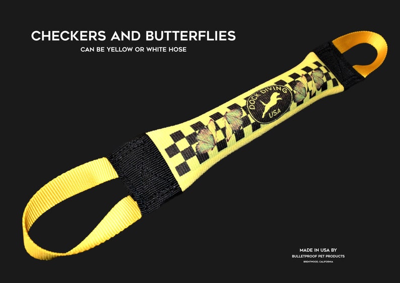 Dock Diving Bumper Tug Competition Series Weighted CHECKERS & BUTTERFLIES Etsy