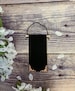 Black Blank Canvas Banner, Unique Handmade Blank Canvas Pin Pennant Banner With Custom Vintage Rose Gold Decorative Metal Corners