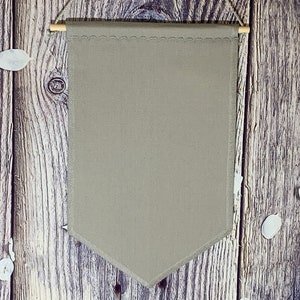 Gray Blank Canvas Banner, Enamel Pin Banner, Pin Banner, Pin Pennant, Classic Shape Pin Banner With No Backing, Enamel Pin Holder, Banner