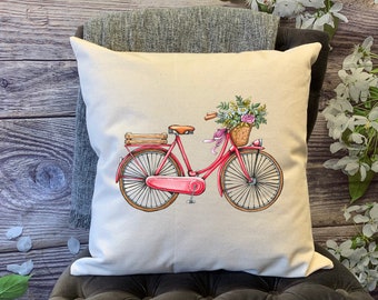 Multicolor Biker Sport Nature Bicycle Summer Bicycle Cycling Bike Funny Gift Throw Pillow 18x18