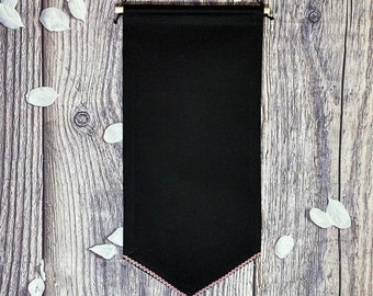 Enamel Pin Banner With Beautiful Pink Trim, Canvas Pin Banner, Enamel Display Pin Banner, Blank Banners, Black Canvas Pin Display