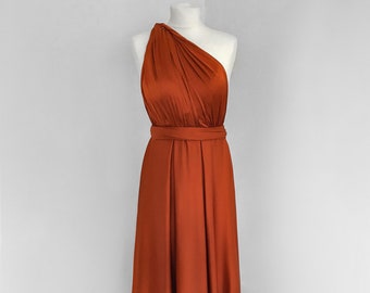 etsy burnt orange bridesmaid dress