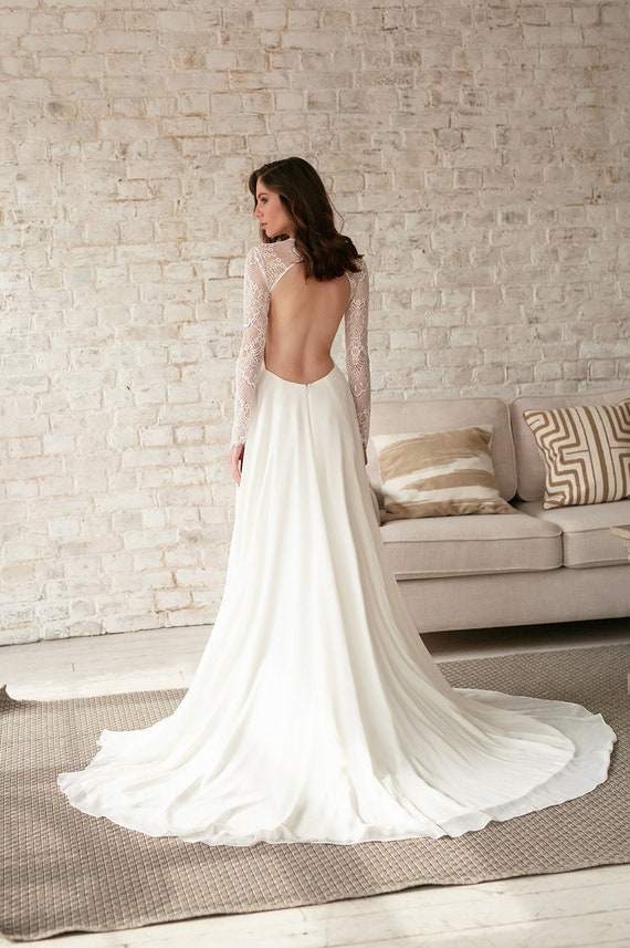 minimalist boho wedding dress