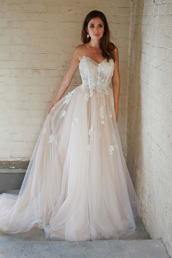 sequin bodice wedding dress
