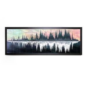 Joni Mitchell - Beide Seiten jetzt - Schallwellen-Visualisierung (Spektrogramm - druckbare Wissenschaftskunst - Panorama - sofortiger digitaler Download)