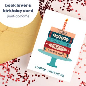 Book-Themed Birthday Card | Printable | Instant Download