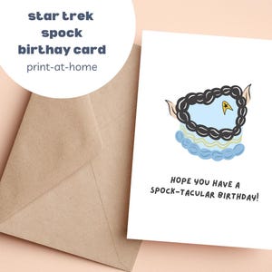 Spock Birthday Card: Star Trek Design (4x6 Digital Download)