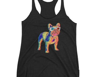 French Bulldog Clothing for Women Frenchie Wearing 3D Glasses