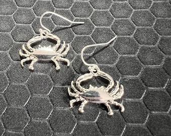 Crab Earrings  Made Of Sterling Silver
