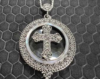 Cross Locket Made of Sterling Silver