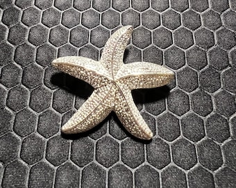 Star Fish Brooch Made of Sterling Silver