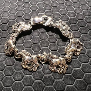 Horse Bracelet Made of Sterling Silver