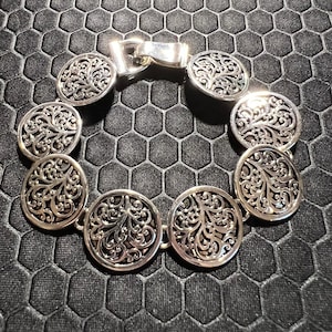 Tree of Life Bracelet Black and Silver Made of Sterling Silver