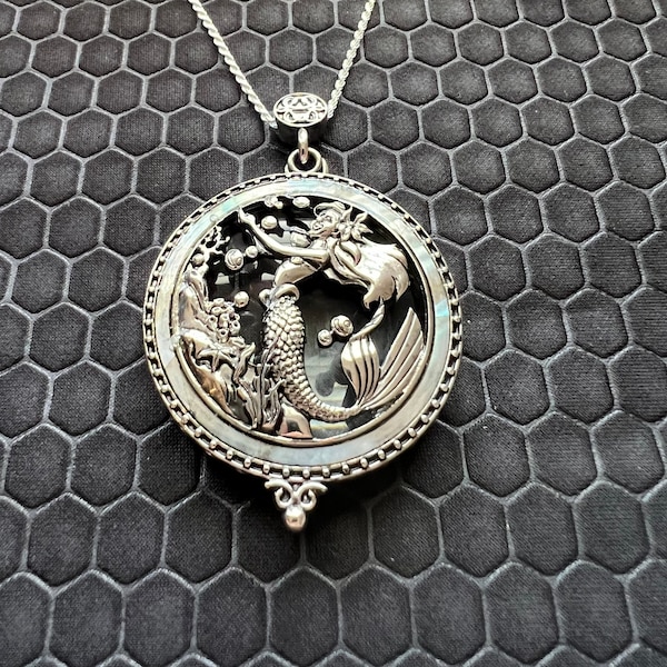 Mermaid Locket Made of Sterling Silver