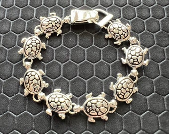 Turtle Bracelet Made of Sterling Silver