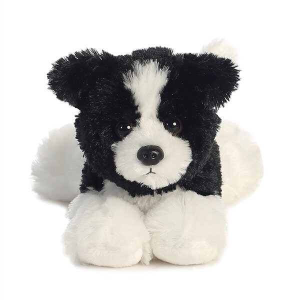 all black border collie stuffed animal