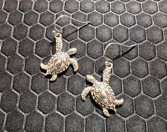 Turtle Earrings Made of Sterling Silver