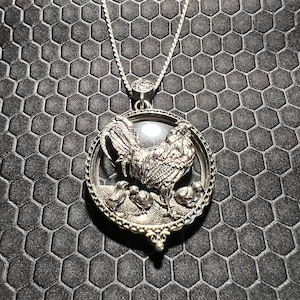 Chicken On The Farm Locket Made of Sterling Silver