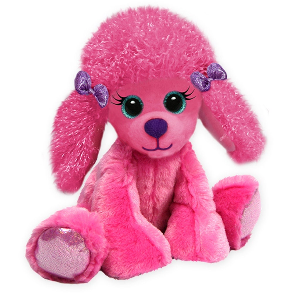 stuffed pink poodle dog toy