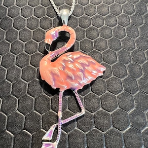 Flamingo Pink Necklace Made of Sterling Silver