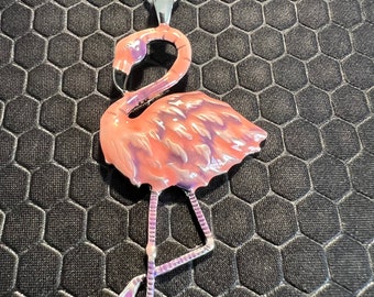 Flamingo Pink Necklace Made of Sterling Silver