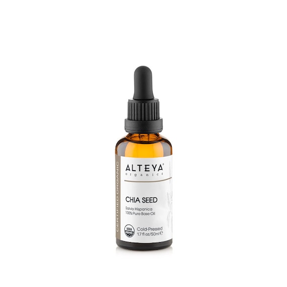 Chia Seed Oil - Certified Organic Carrier Oil - Cold Pressed 100% Pure Salvia Hispanica (Chia) Seed Base Oil