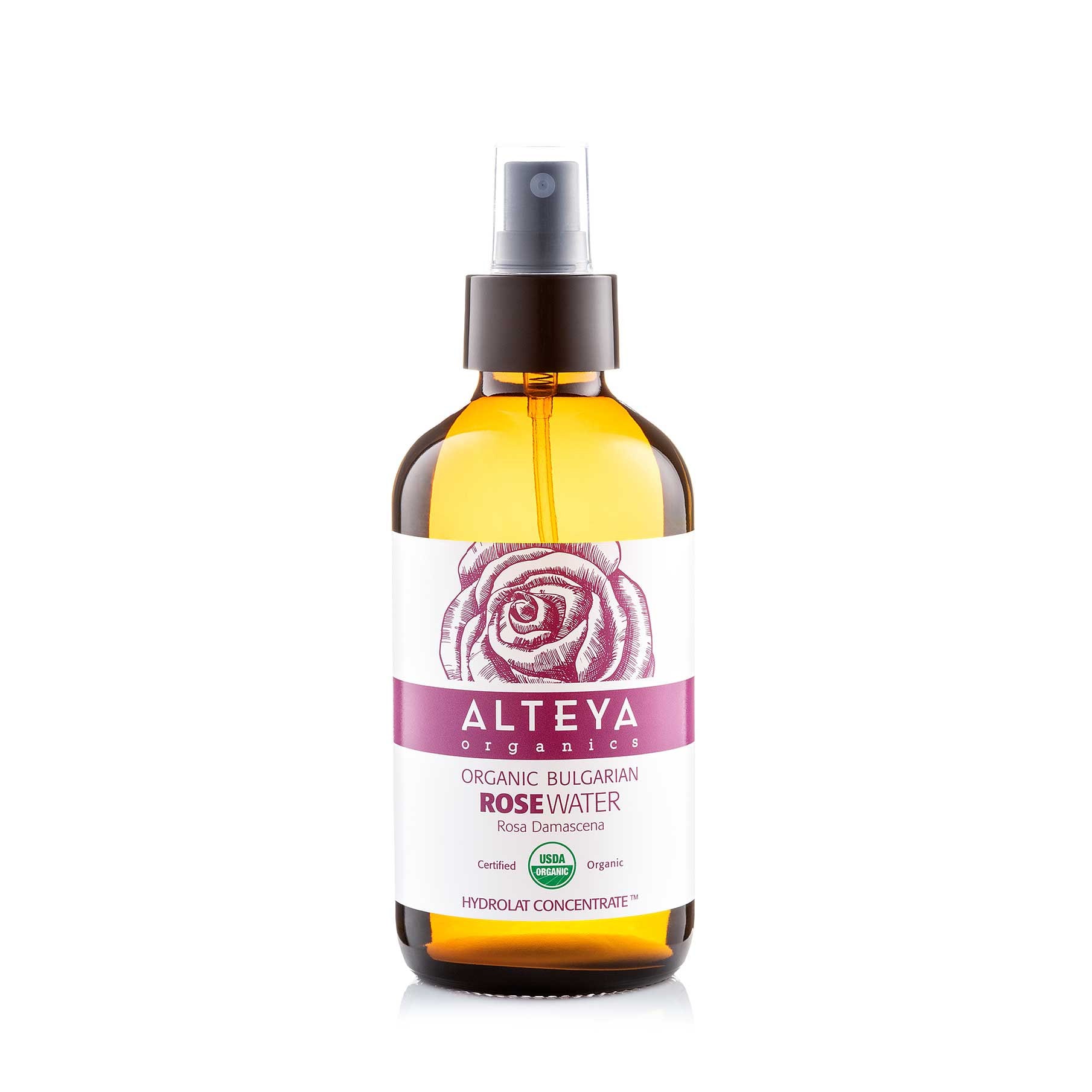 USDA Organic Bulgarian Rose Water - Facial Spray - Glass