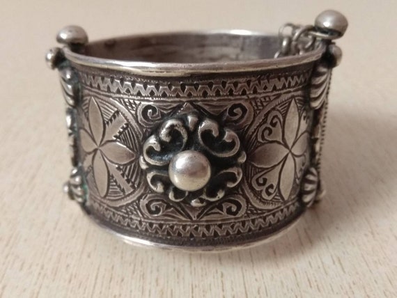 Antique Silver Berber Bracelet from Morocco, Berb… - image 6