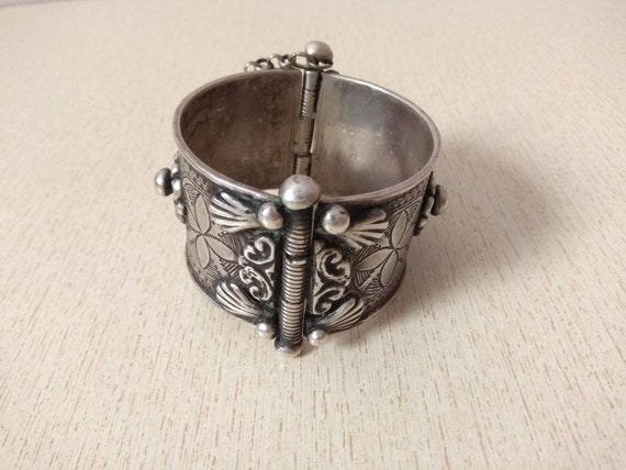 Antique Silver Berber Bracelet from Morocco, Berb… - image 5