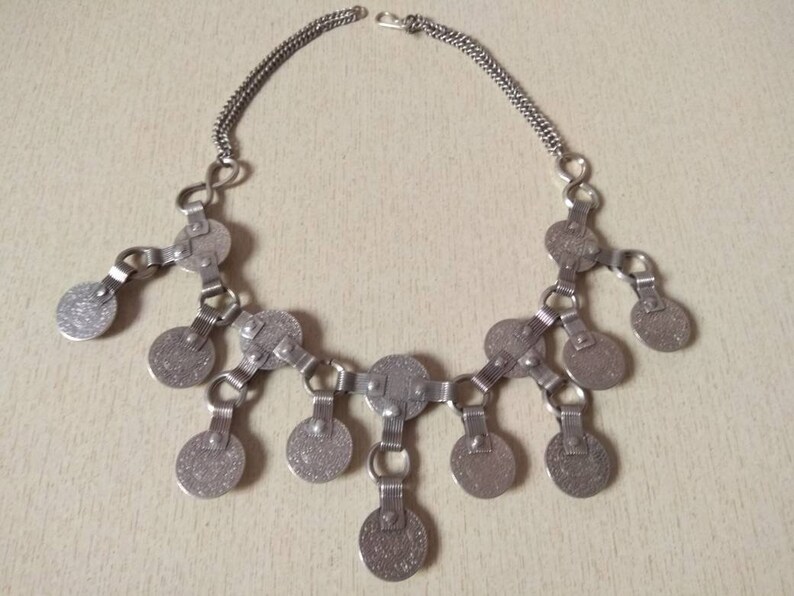 Collier De Poitrine Western Vintage Circle Y, Finition Alpaga Argent, Pour Cheval