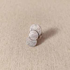 Antique Silver Berber Coins Ring from Morocco, Size US 9, Moroccan Rings, Vintage Rings, Moroccan Jewelry