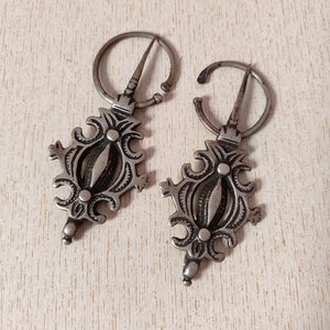 Antique Small Pair of Silver Berber Fibulae &quot;TIZERZAI&quot; from Morocco, Berber Fibulae, Moroccan Jewelry