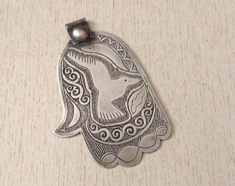 Moroccan Silver Berber Hand of Fatima "Khamsa", Berber Pendants, Moroccan Jewelry