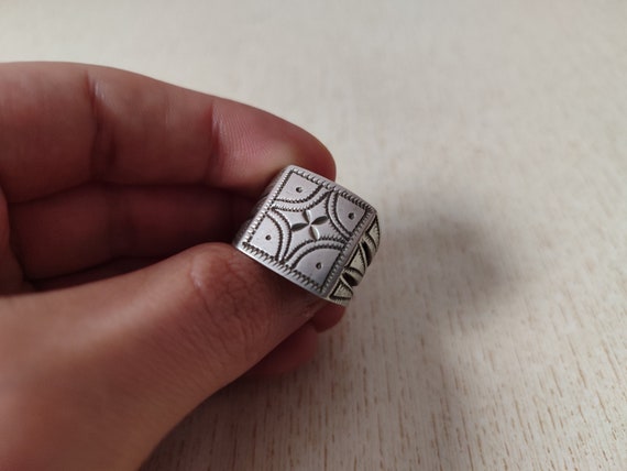 Antique Silver Berber Ring from Morocco, Size US … - image 6