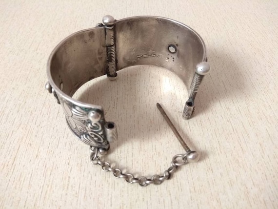 Antique Silver Berber Bracelet from Morocco, Berb… - image 9