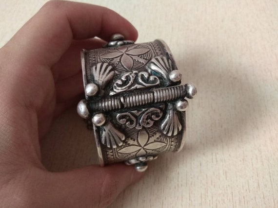 Antique Silver Berber Bracelet from Morocco, Berb… - image 7