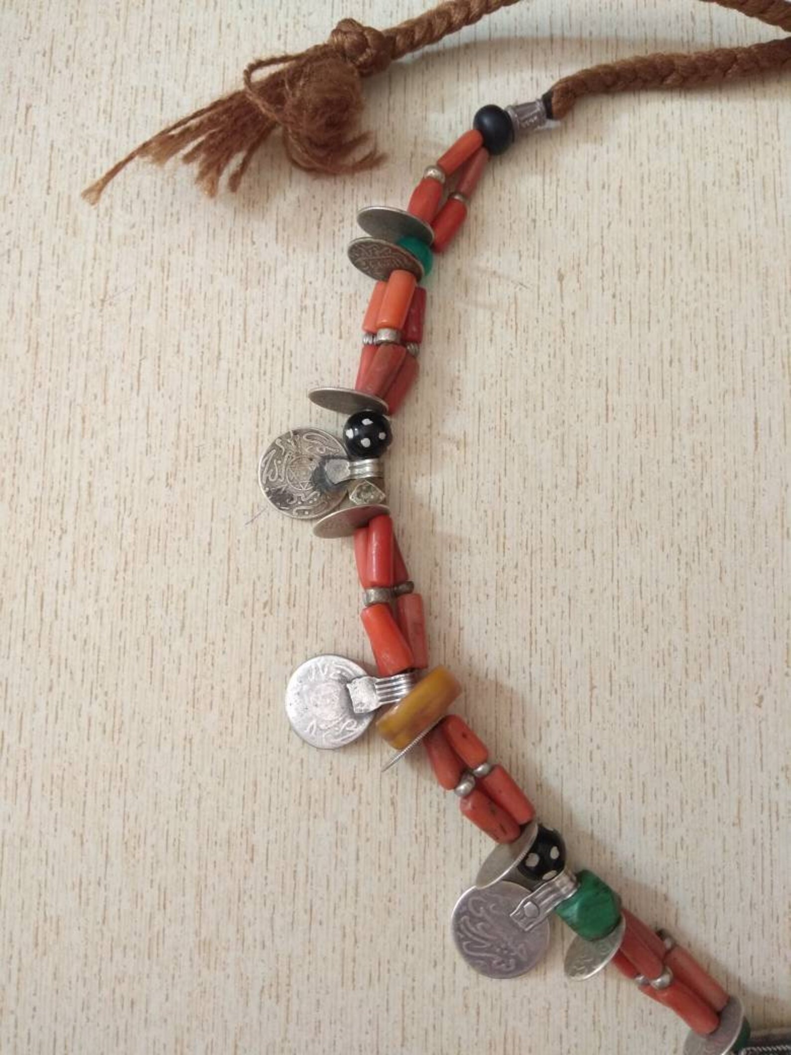 Collier En Argent Massif Traditionnel Berbère Ben Yenni - Bijou Antique Ancien, Occasion