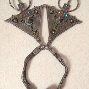 Antique Pair of Silver Berber Fibulae &quot;TIZERZAI N TAOUKA &quot; from Morocco, Berber Fibulae, Moroccan Jewelry