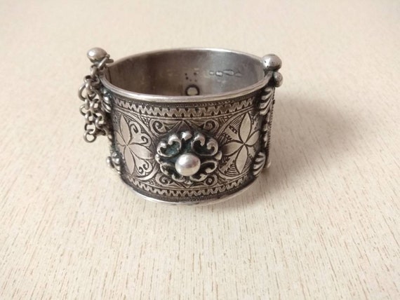 Antique Silver Berber Bracelet from Morocco, Berb… - image 3
