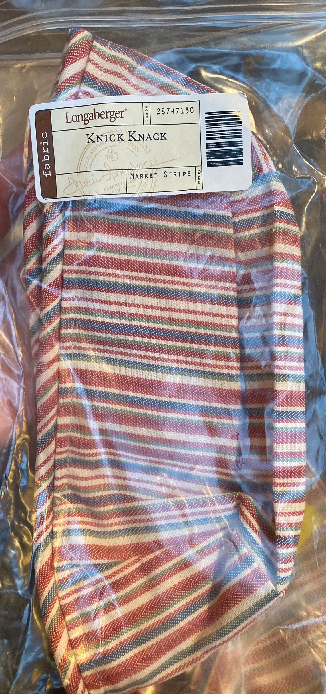 Brand New Longaberger Fabric Liner for Knick Knack Basket in Etsy