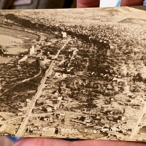 Belle 1900s Sepia Tone RPPC Real Photo Carte postale de The Dalles dans l’Oregon par Smith