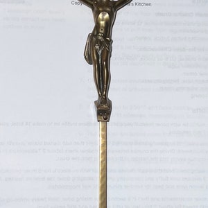 Lovely Vintage West Germany 10” Brass Crucifix