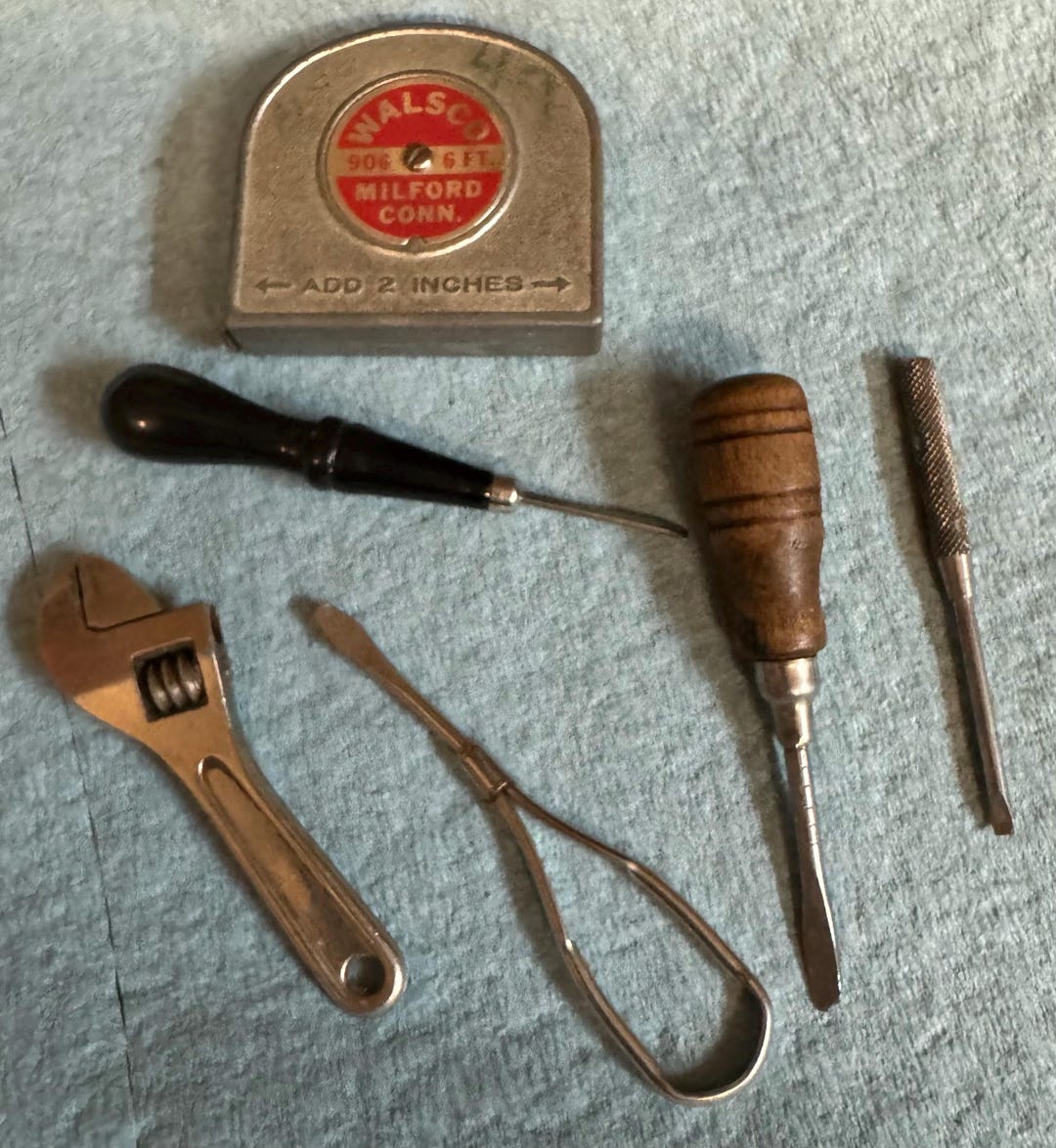 Cool Lot of 6 Small Mini Vintage Tools Screwdrivers Crescent Wrench ...