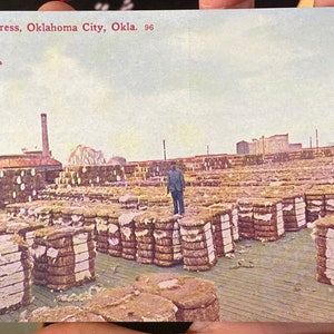 Compressa de algodão de cartão postal antigo foda em Oklahoma City, Oklahoma
