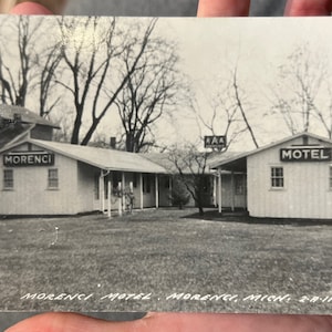 Coole antike RPPC Postkarte von Morenci Motel in Morenci, Michigan