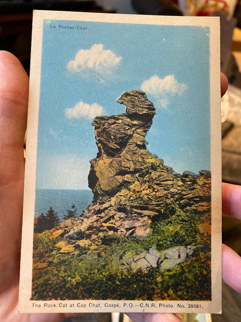 Lovely Antique Linen Postcard Of The Rock At Cap Chat Gaspe Etsy Lovely Antique Linen Postcard Of The Rock At Cap Chat Gaspe Etsy