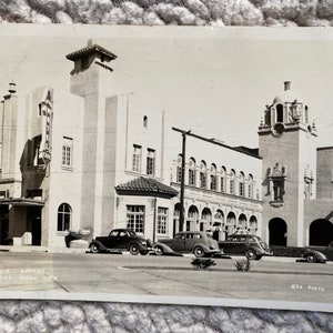 Belle carte postale ancienne RPPC Real Photo de Meadows Casino & Hotel à l’extérieur de Las Vegas, Nevada